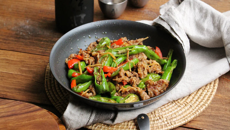 Sautéed Beef and Shishito Pepper with Butter Soy Sauce