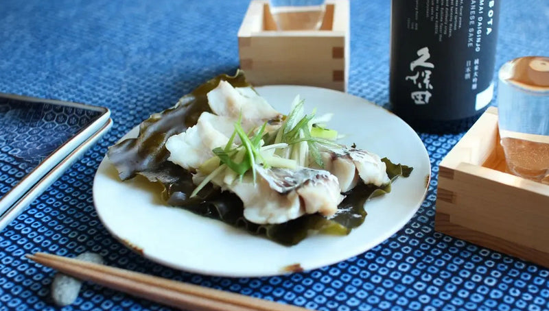 Kelp-Cured Cod with Yuzu and Spring Onion Sauce
