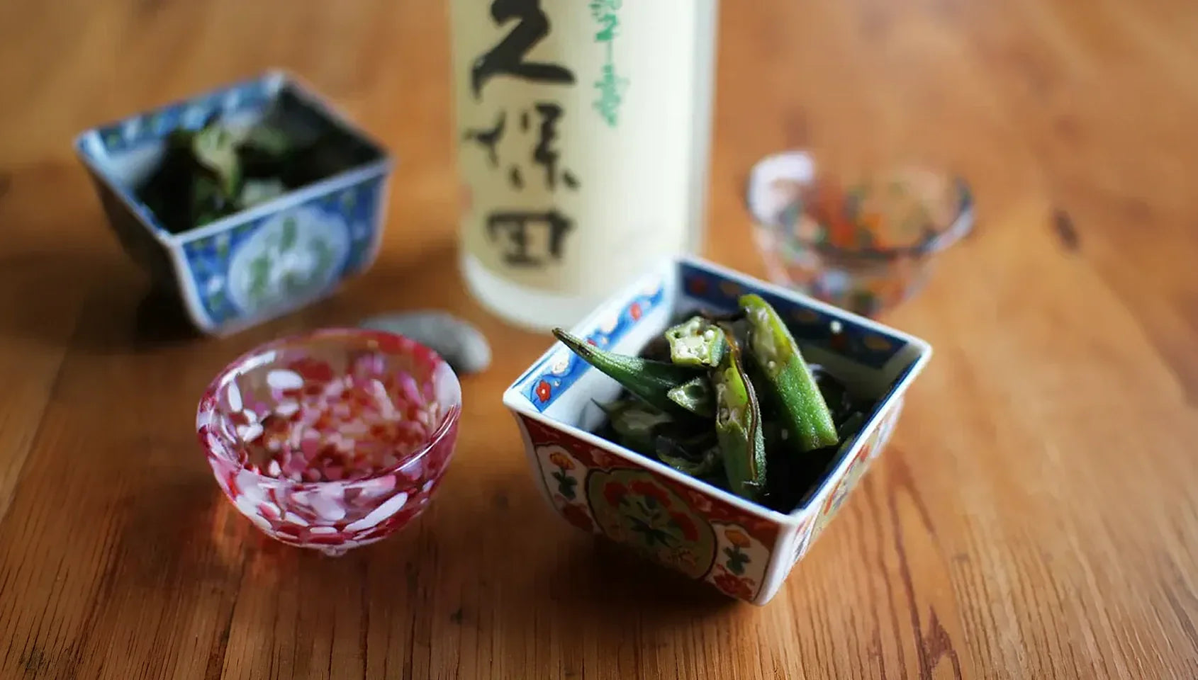 Grilled Okra with Shio Kombu and Sudachi